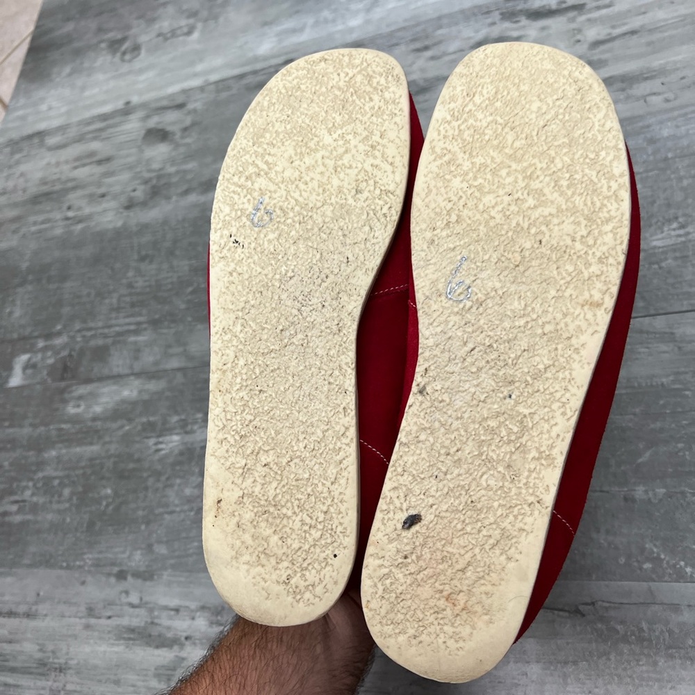 Clarks Wallabees Red Suede Chukka Boots 9 M - Picture 10 of 12